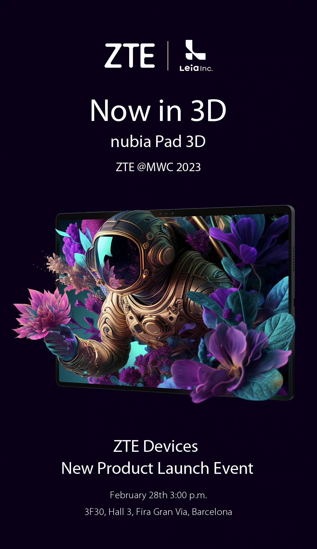 Nubia Pad 3D'nin teknik özellikleri artık belli oldu