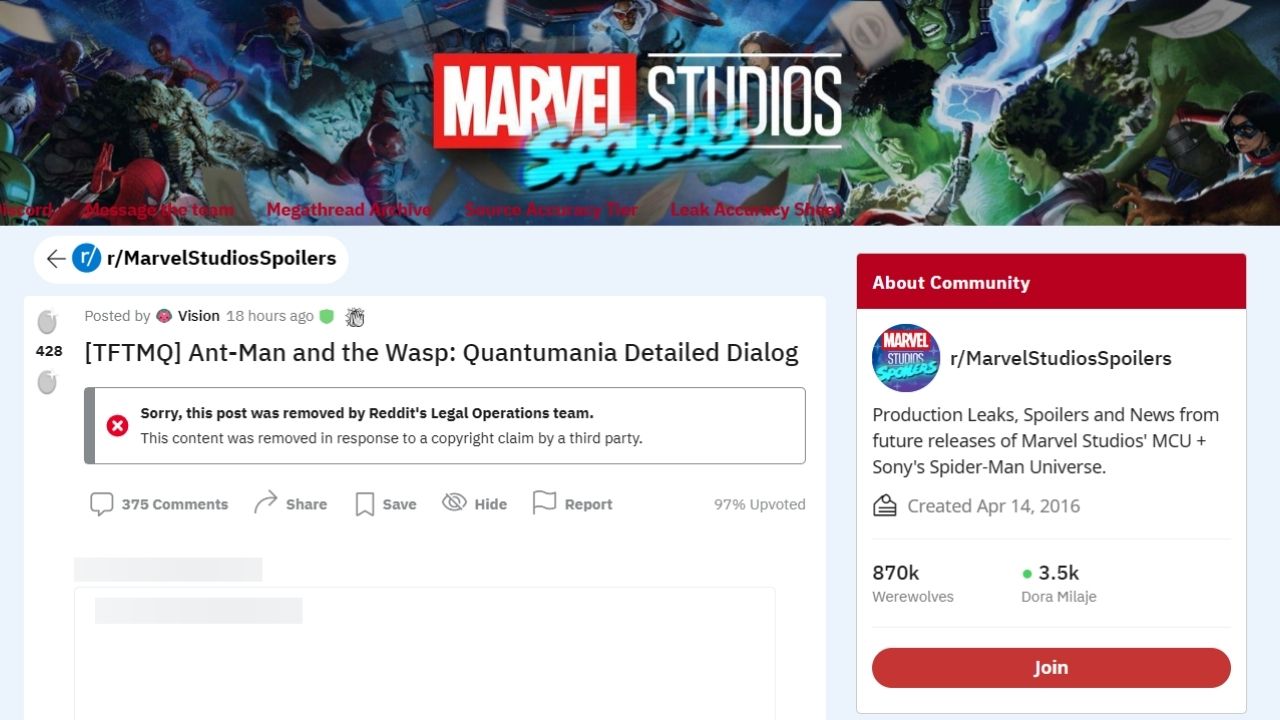Marvel Studios, Ant-Man and the Wasp: Quantumania'yı sızdıran kullanıcıya dava açtı!