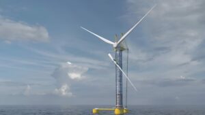 Ucuz enerji rüzgar türbini denizde inşa edilmiş
