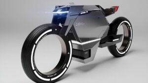 tesla model m elektrikli motosiklet konsepti